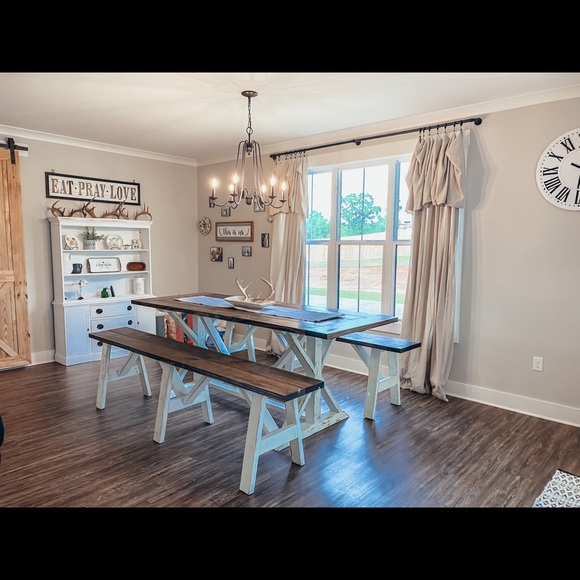 Farmhouse Drop Cloth Curtains - Picture 2 of 8